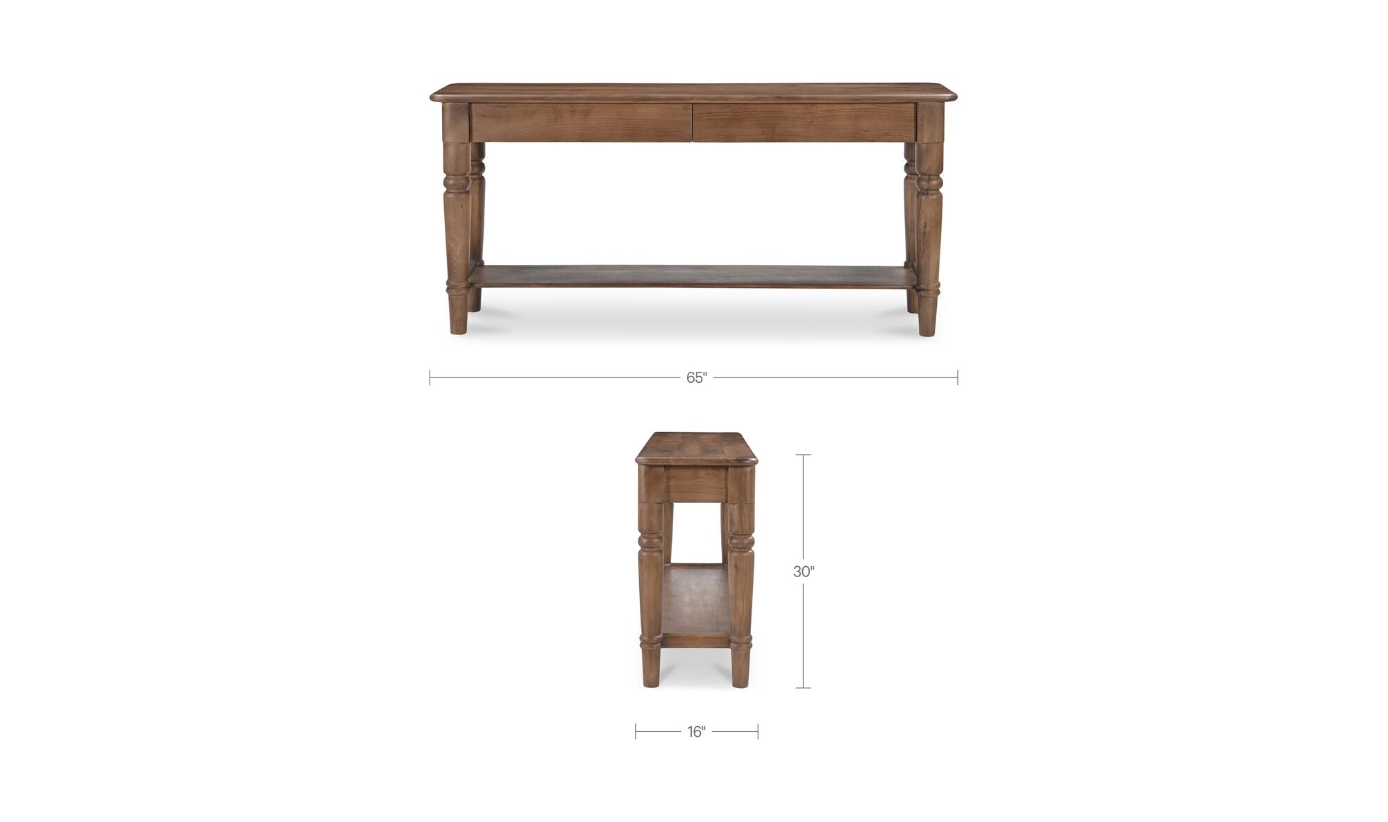 Russet Console Table Brown
