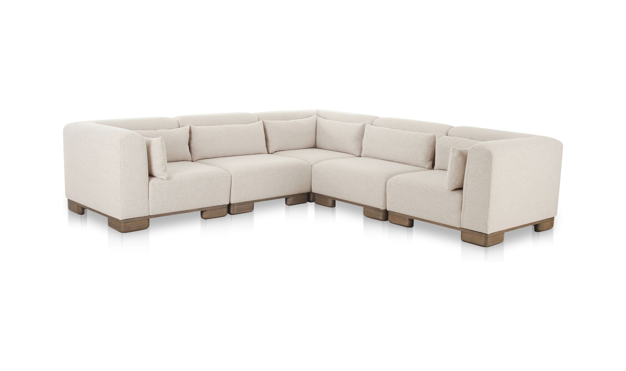 June Classic L-Shaped Modular Sectional Oatmeal