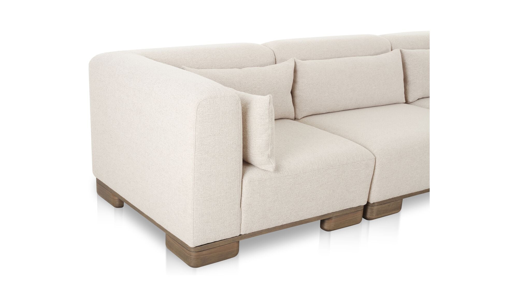 June Classic L-Shaped Modular Sectional Oatmeal