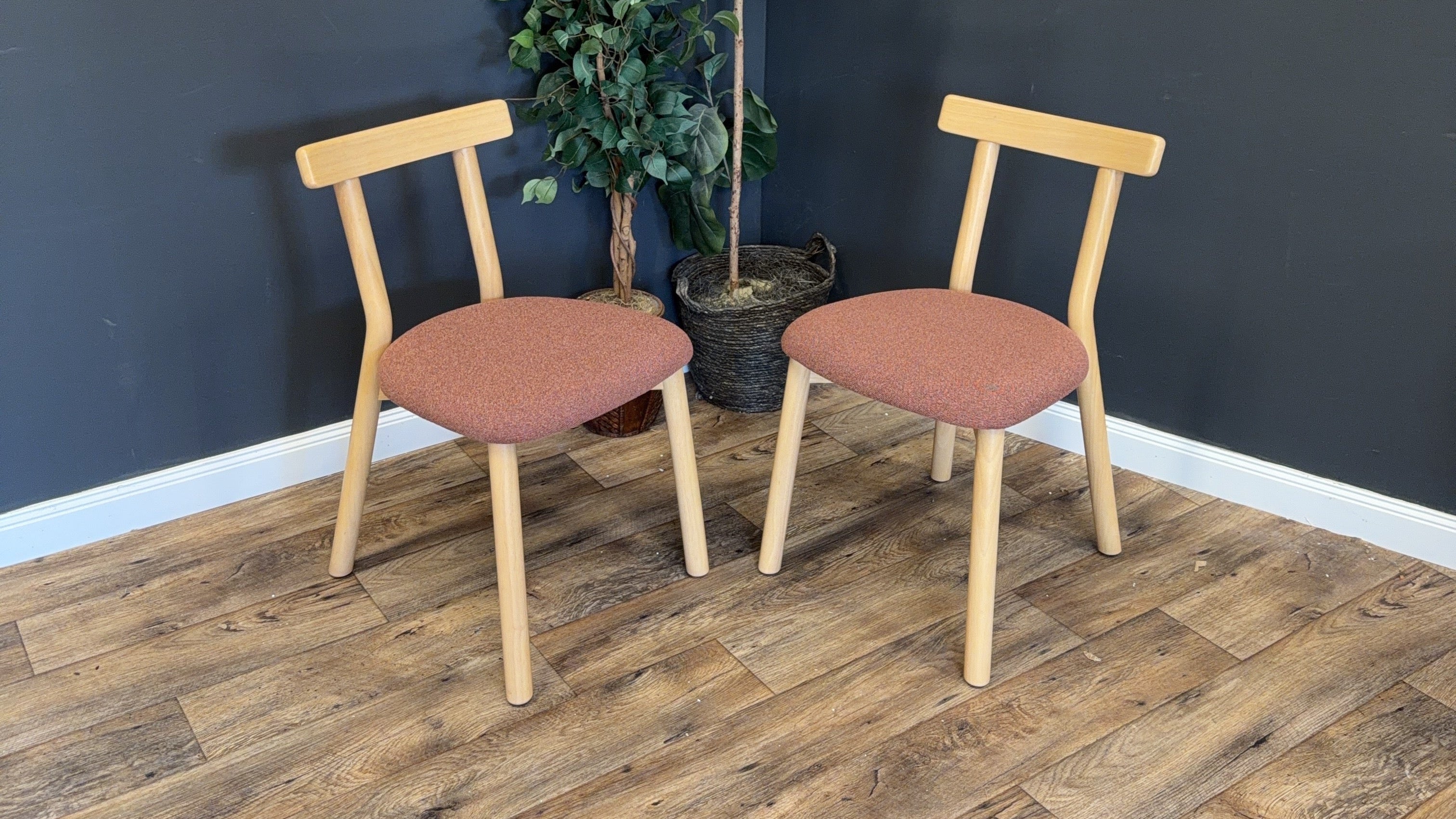 Ulka Dining Chair - White Oak and Ratine Oxide (Article)