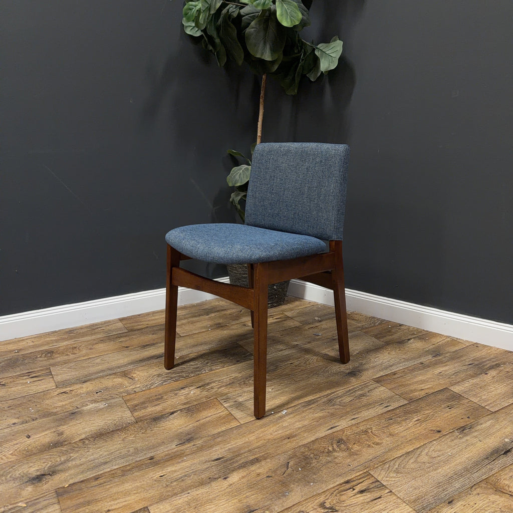 Article Nosh Dining Chair - Walnut And Denim Blue - Set of 4