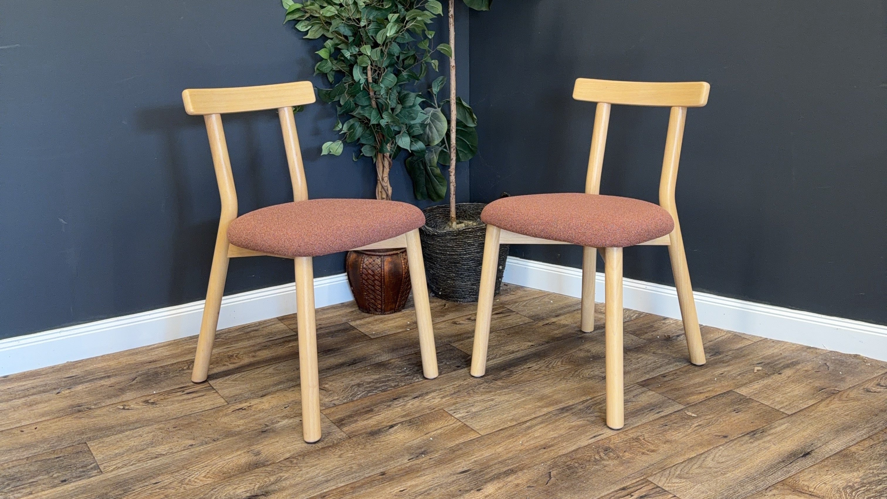 Ulka Dining Chair - White Oak and Ratine Oxide (Article)