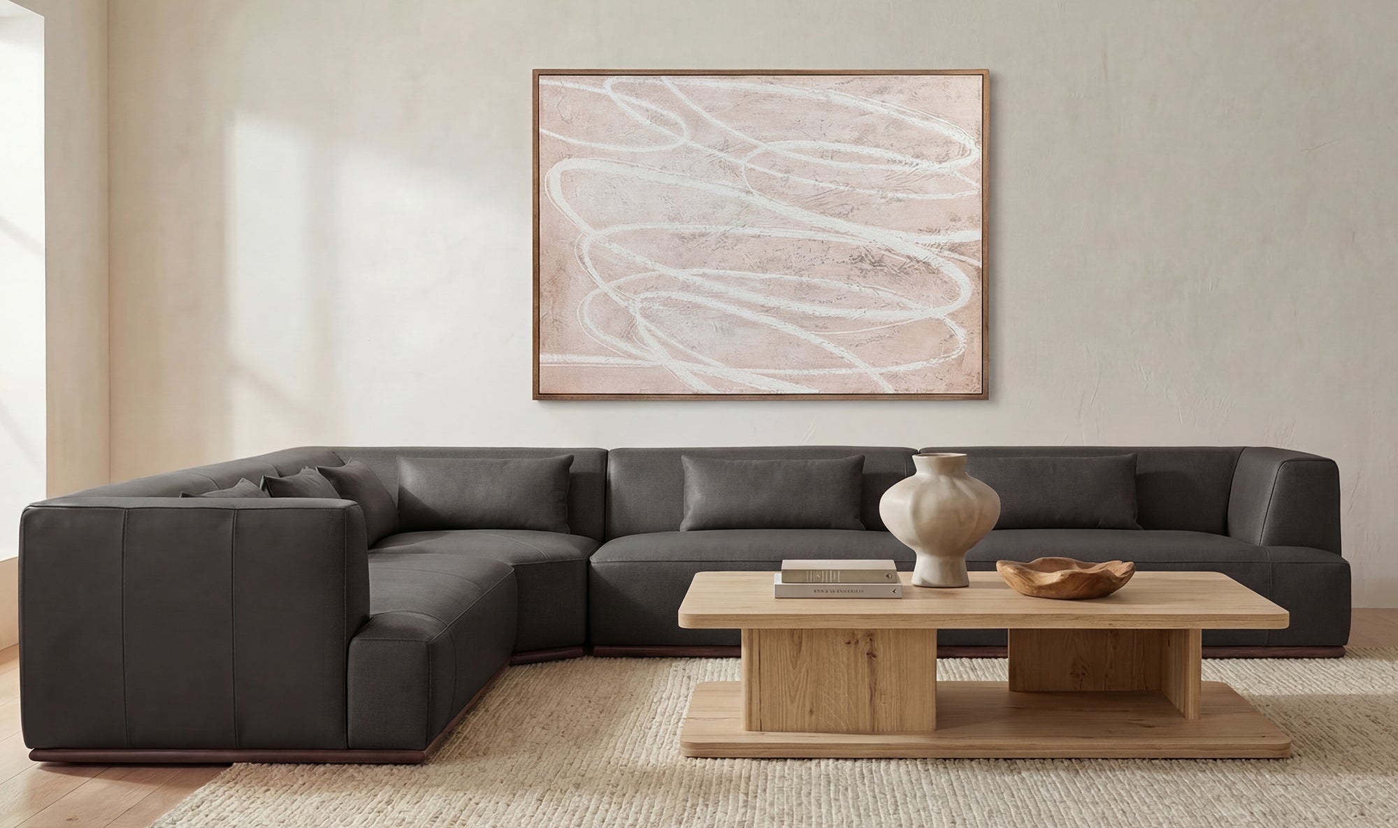 Clove L-Shaped Sectional Tan