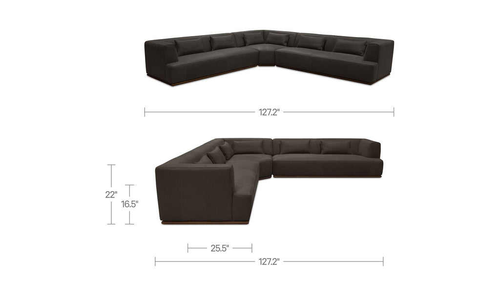 Clove L-Shaped Sectional Tan