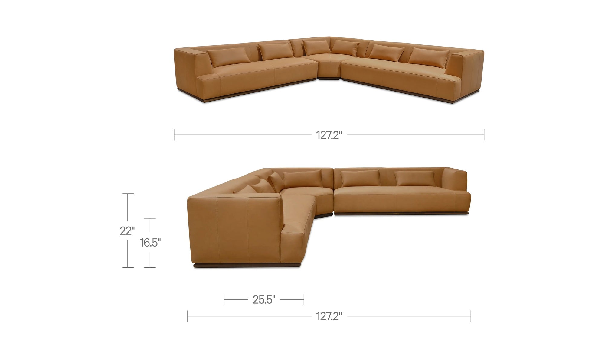 Clove L-Shaped Sectional Tan