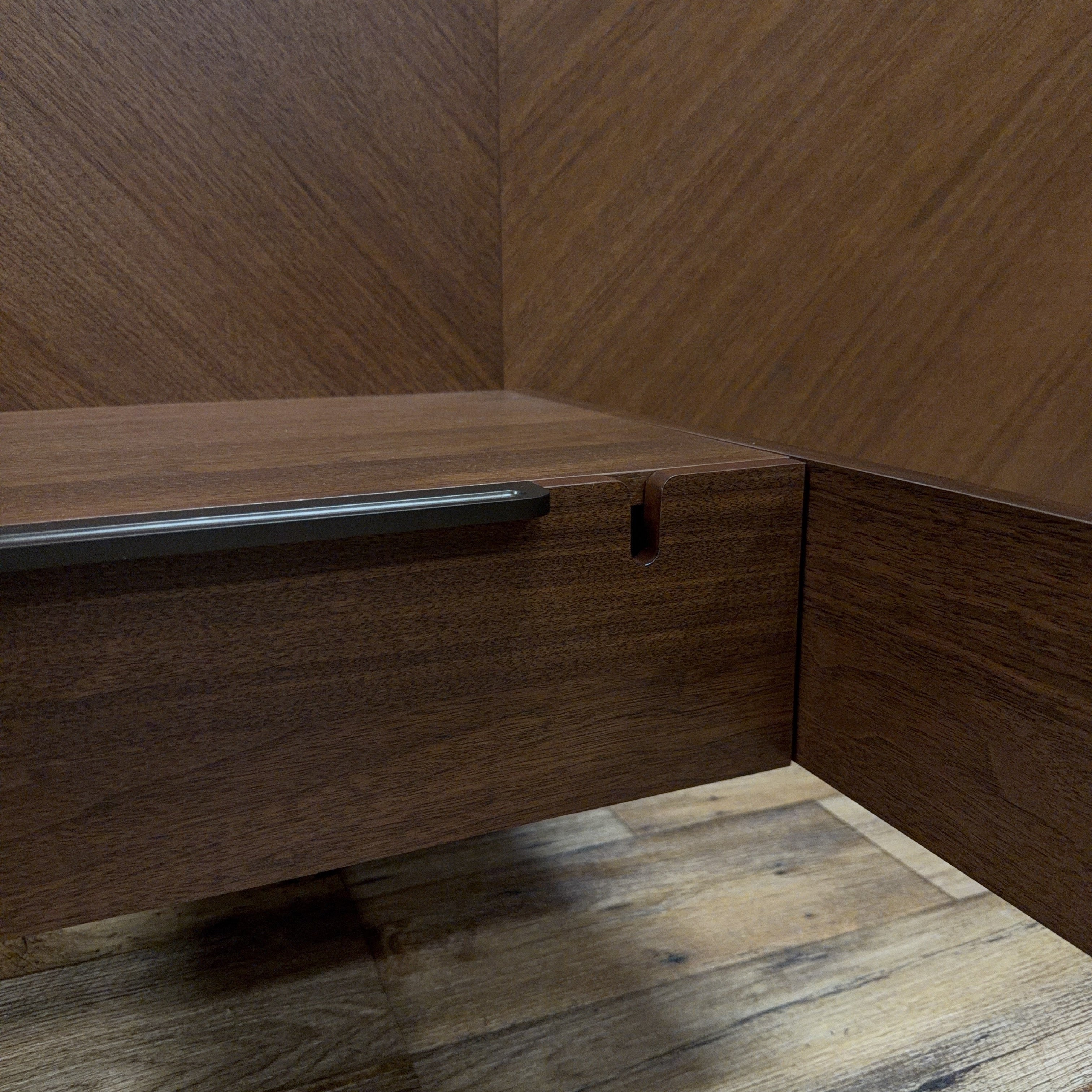 Nera California King Low Profile Bed with Nightstands Set — Walnut (Article)