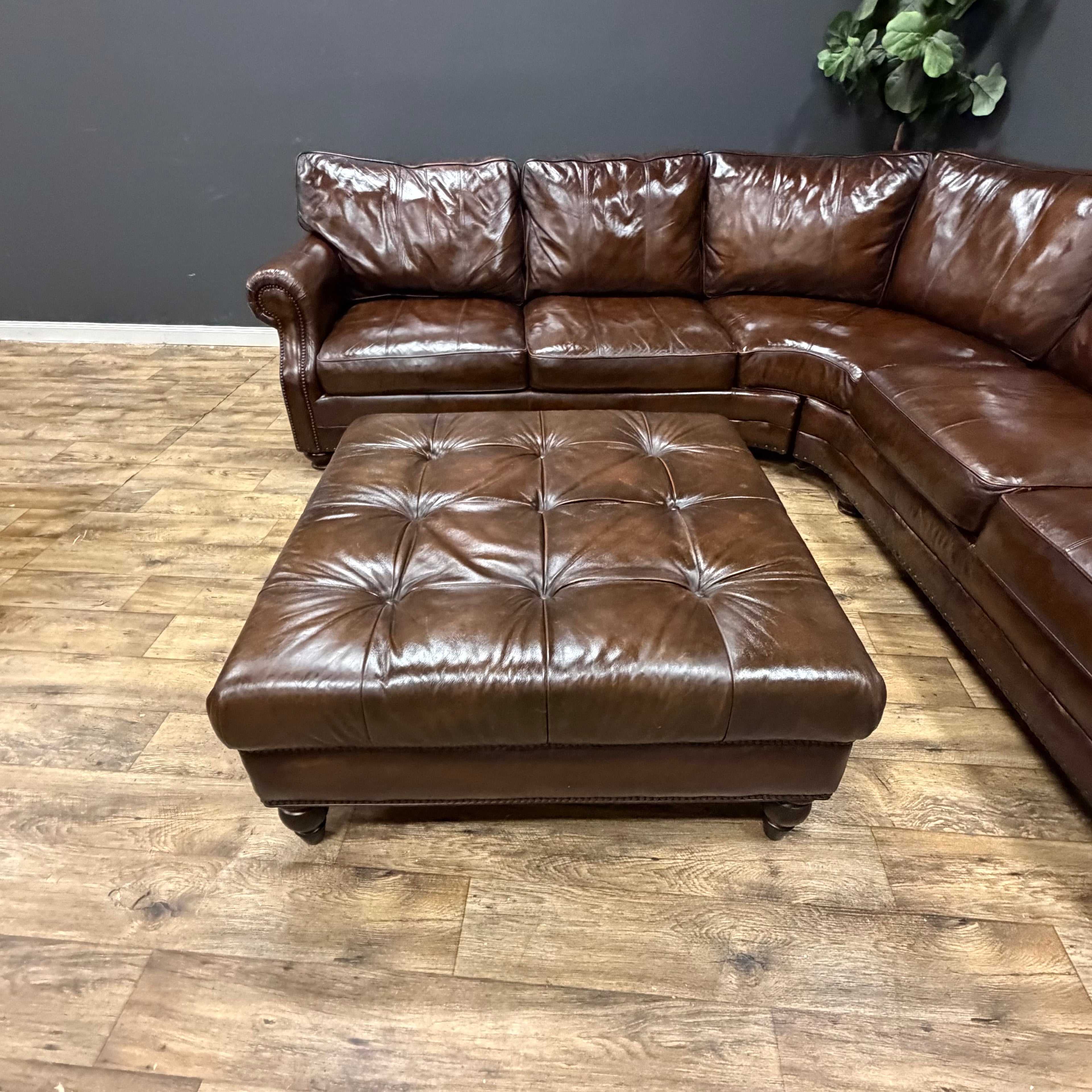 Bernhardt Leather Sectional Sofa
