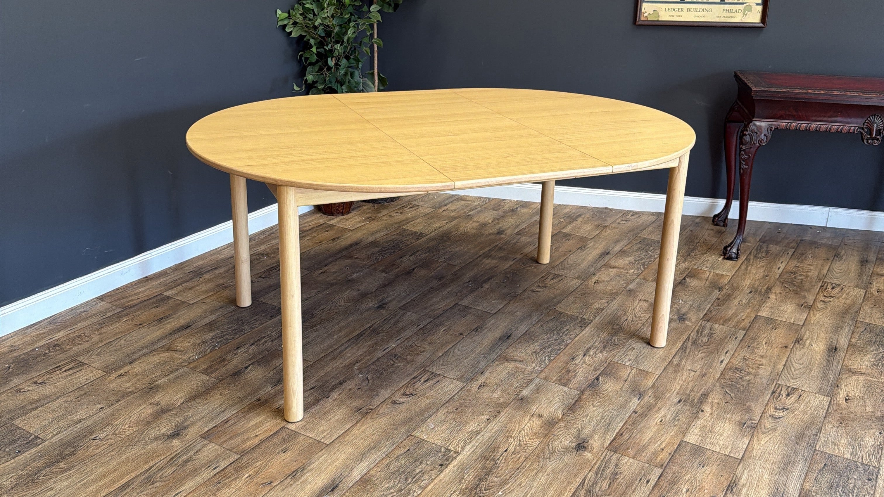 Heidi 48" - 67.75" Extendable Round Dining Table - White Oak (Article)