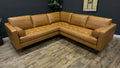 Poly & Bark Napa Leather Corner Sectional Sofa — Cognac Tan