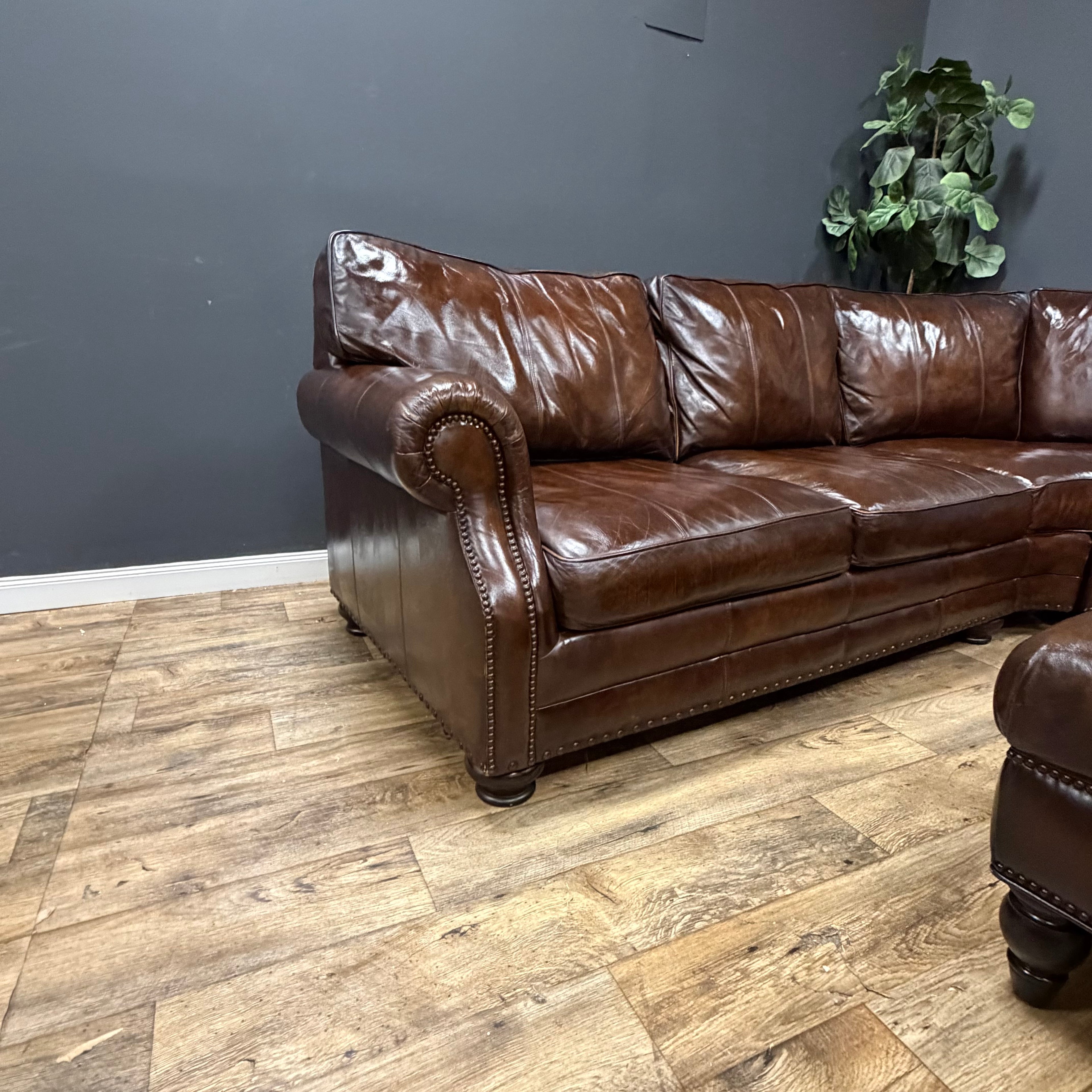 Bernhardt Leather Sectional Sofa