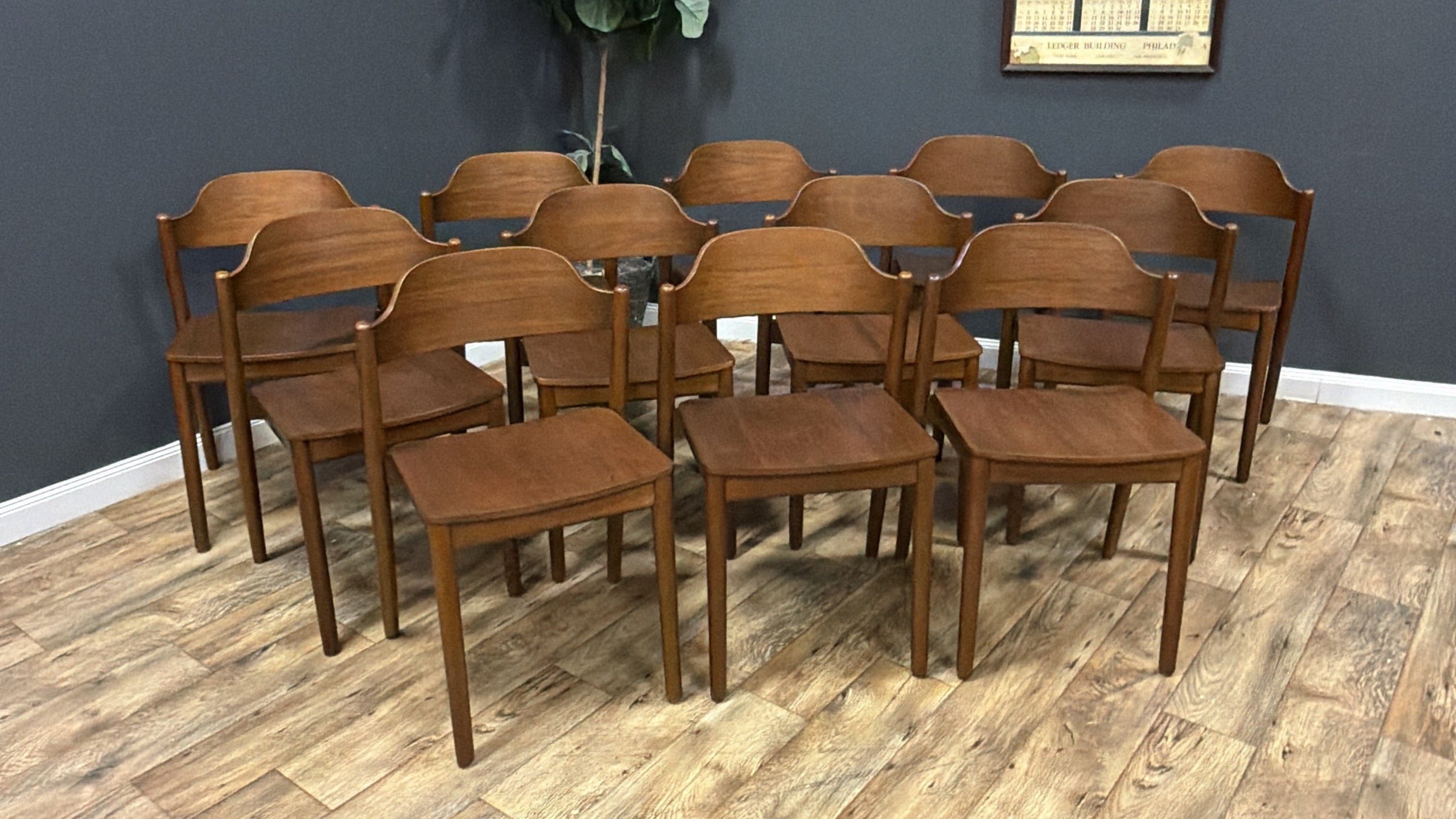 Article Sylvo Stackable Dining Chair - Walnut set of 12