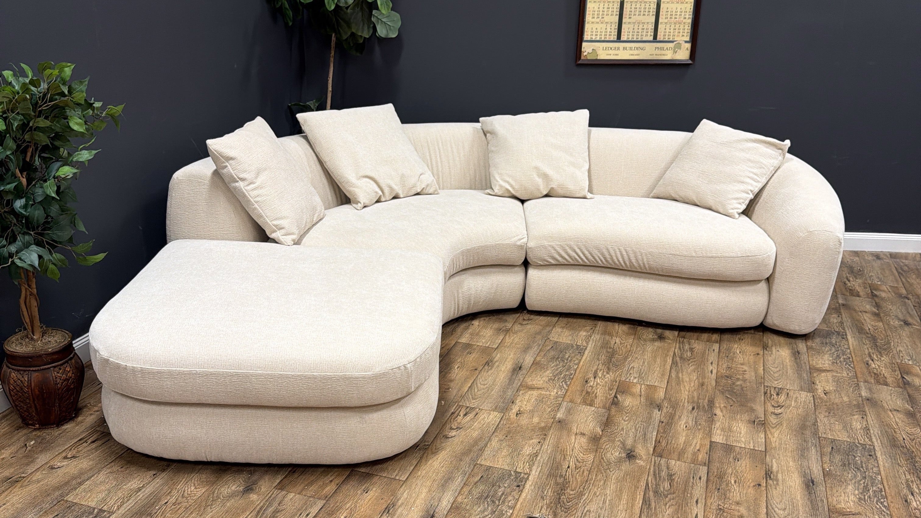 Castlery Fable Performance Fabric Single Arm Sectional Couch