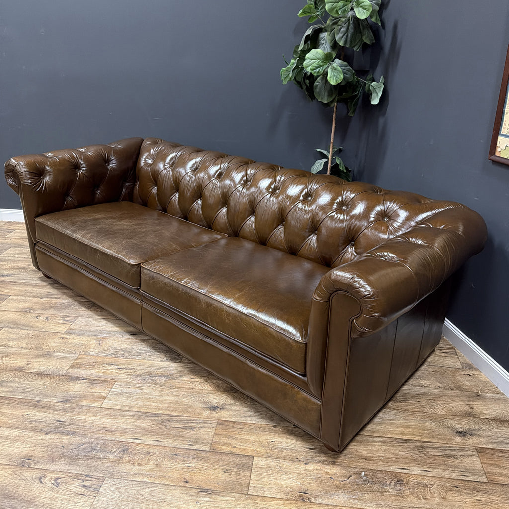 Pottery Barn Chesterfield Leather Sofa 96" Grand Sofa