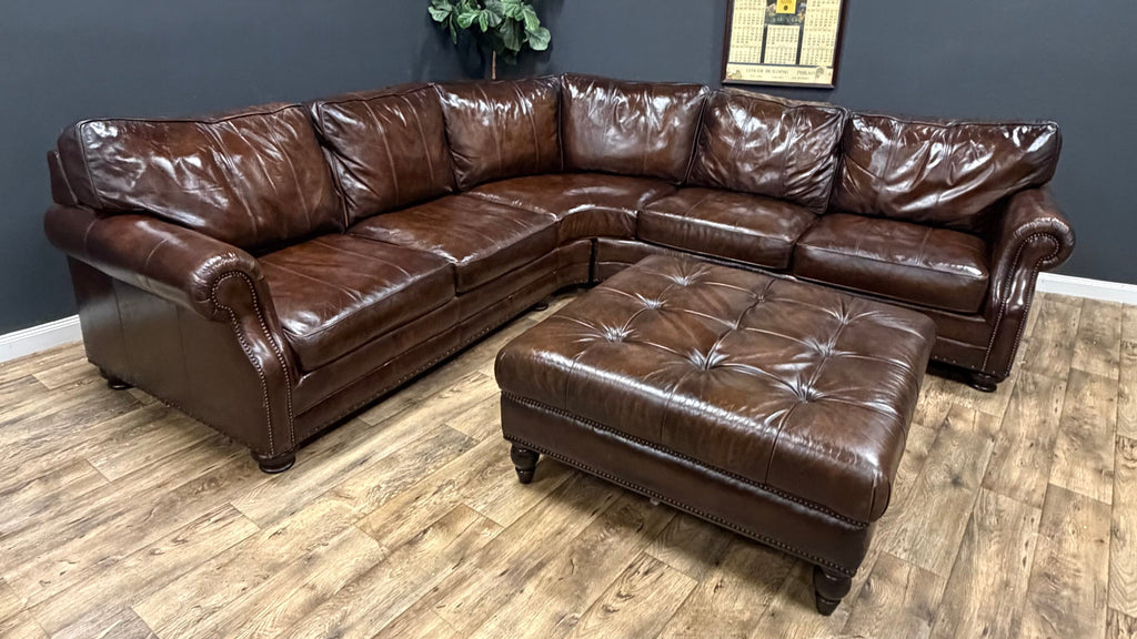 Bernhardt Leather Sectional Sofa