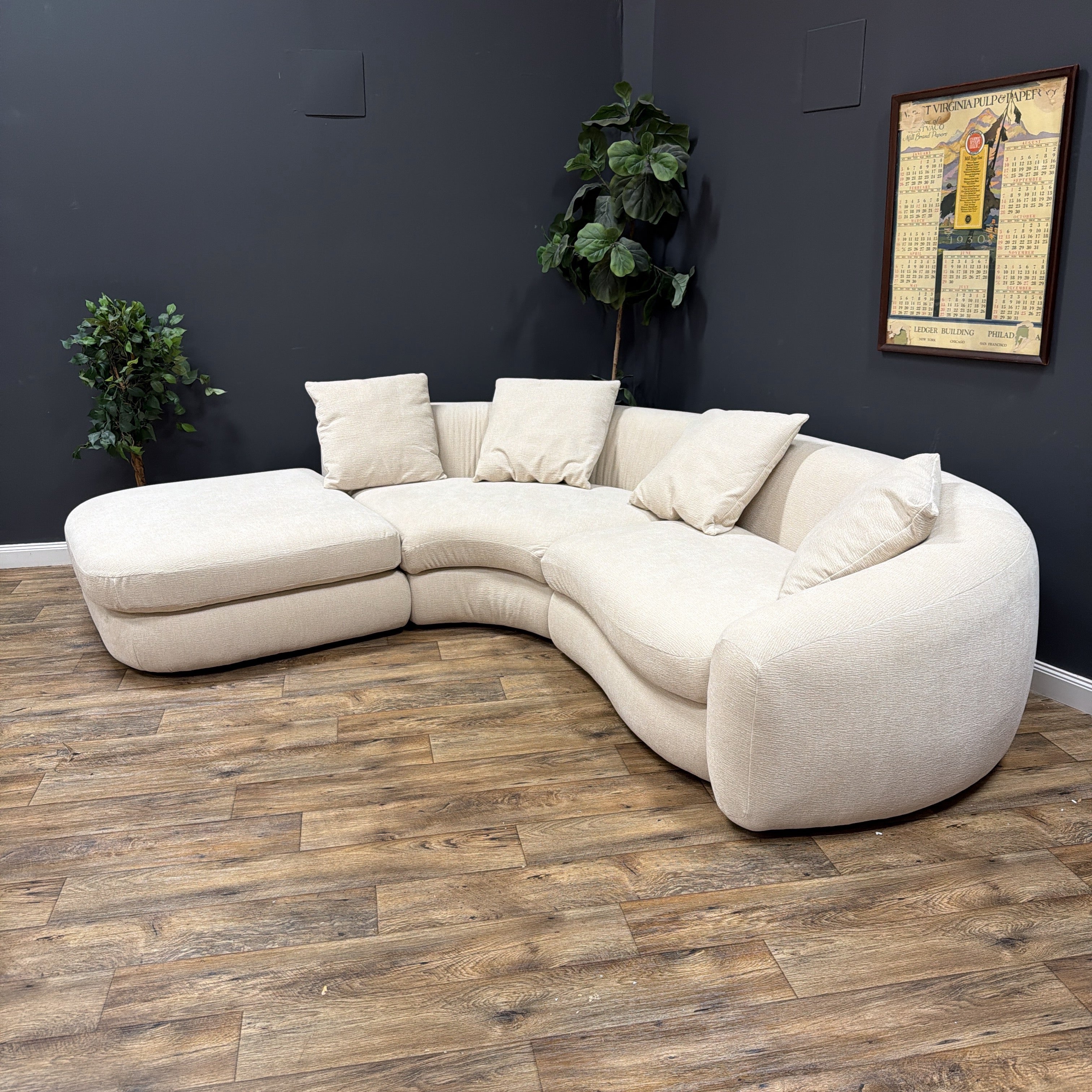 Castlery Fable Performance Fabric Single Arm Sectional Couch