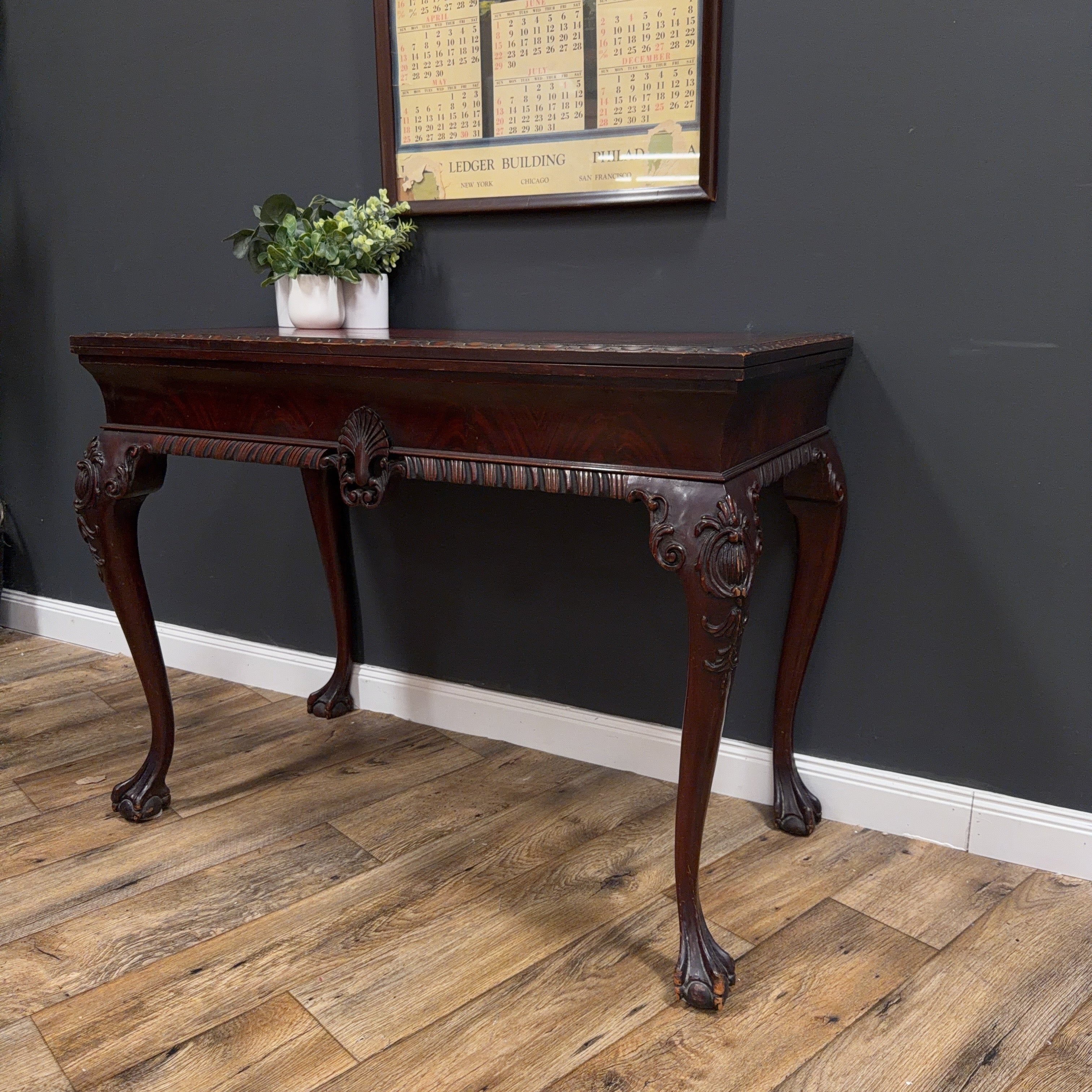 Chippendale Style Mahogany Card Table