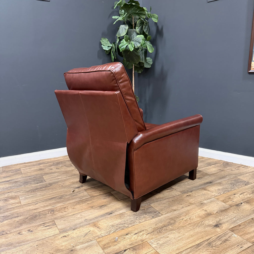 Pottery Barn Tyler Roll Arm Leather Recliners - Marching Pair