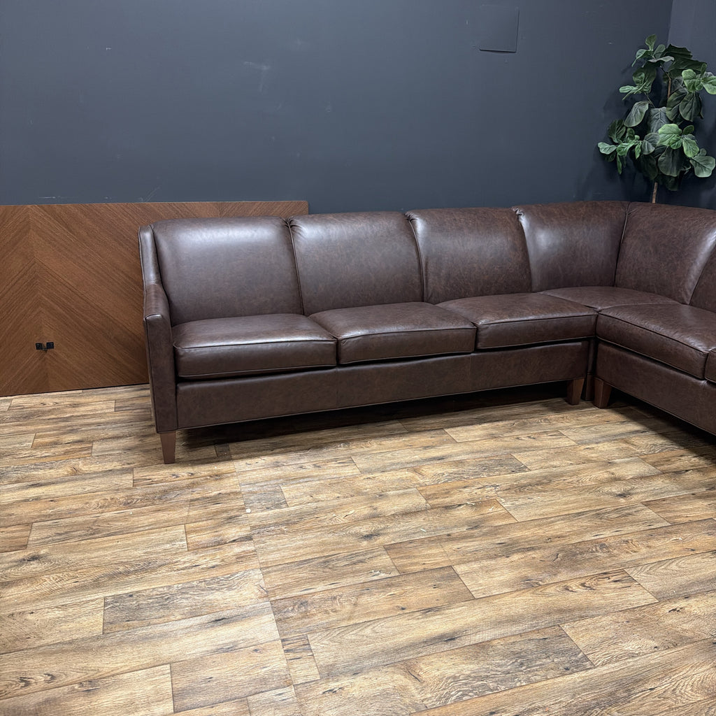 Smith Brothers SB270 Custom Leather Sectional Sofa