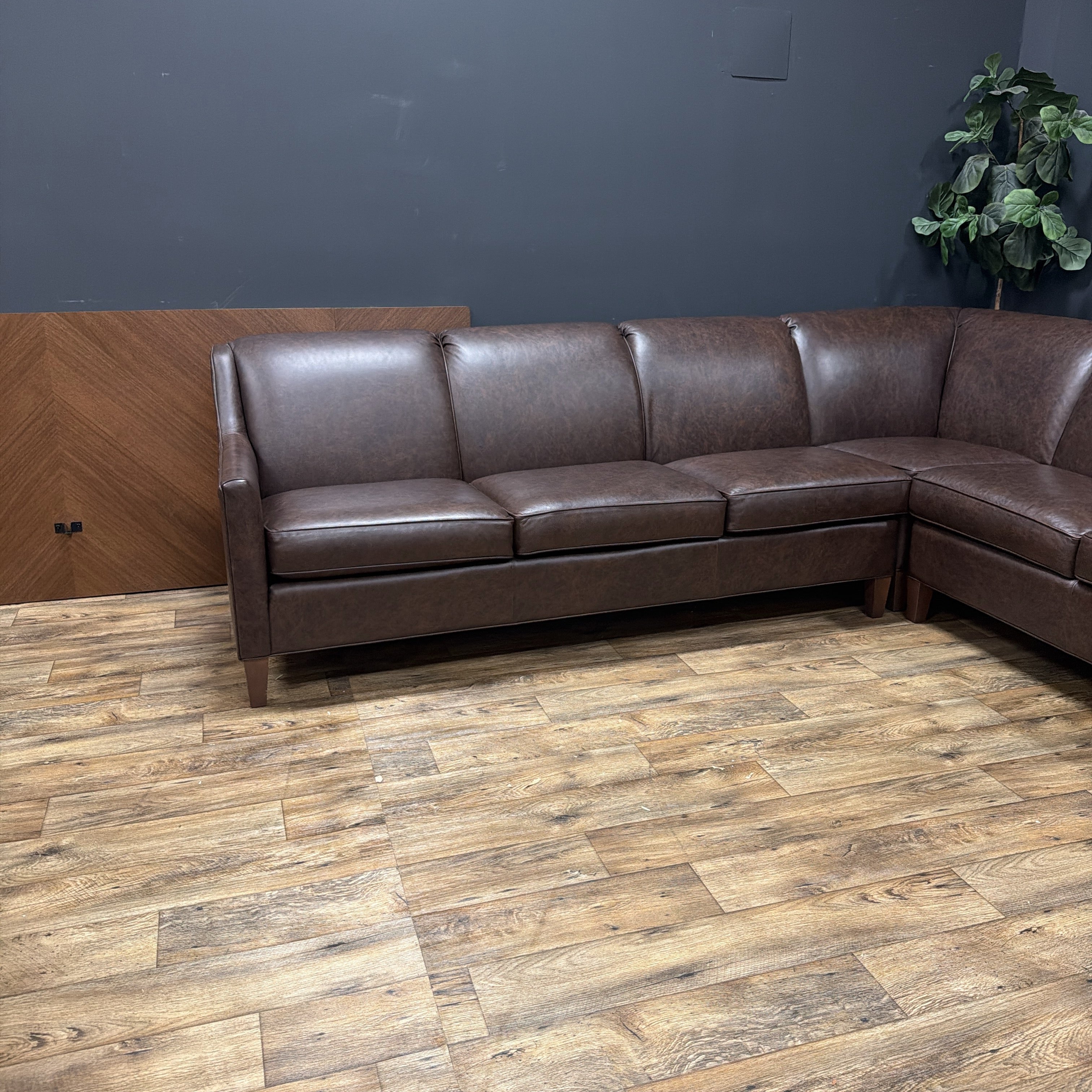 Smith Brothers SB270 Custom Leather Sectional Sofa