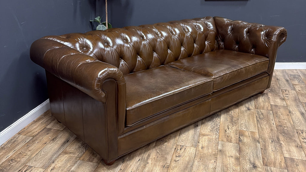 Pottery Barn Chesterfield Leather Sofa 96" Grand Sofa