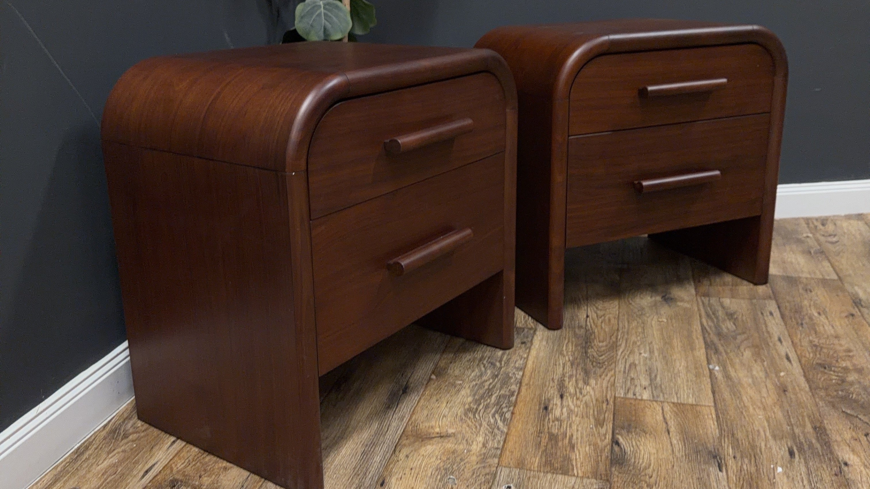 Article Faydra 2-Drawer Nightstand - Walnut - Set of 2