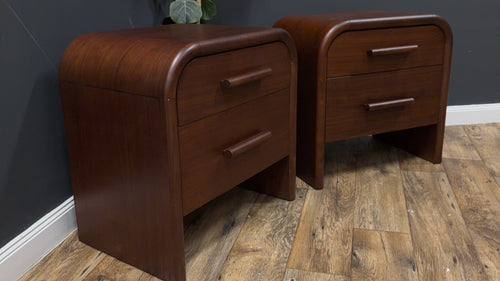 Article Faydra 2-Drawer Nightstand - Walnut - Set of 2