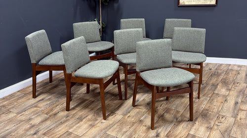 Article Nosh Dining Chair - Walnut And Hemlock Green - set of 8