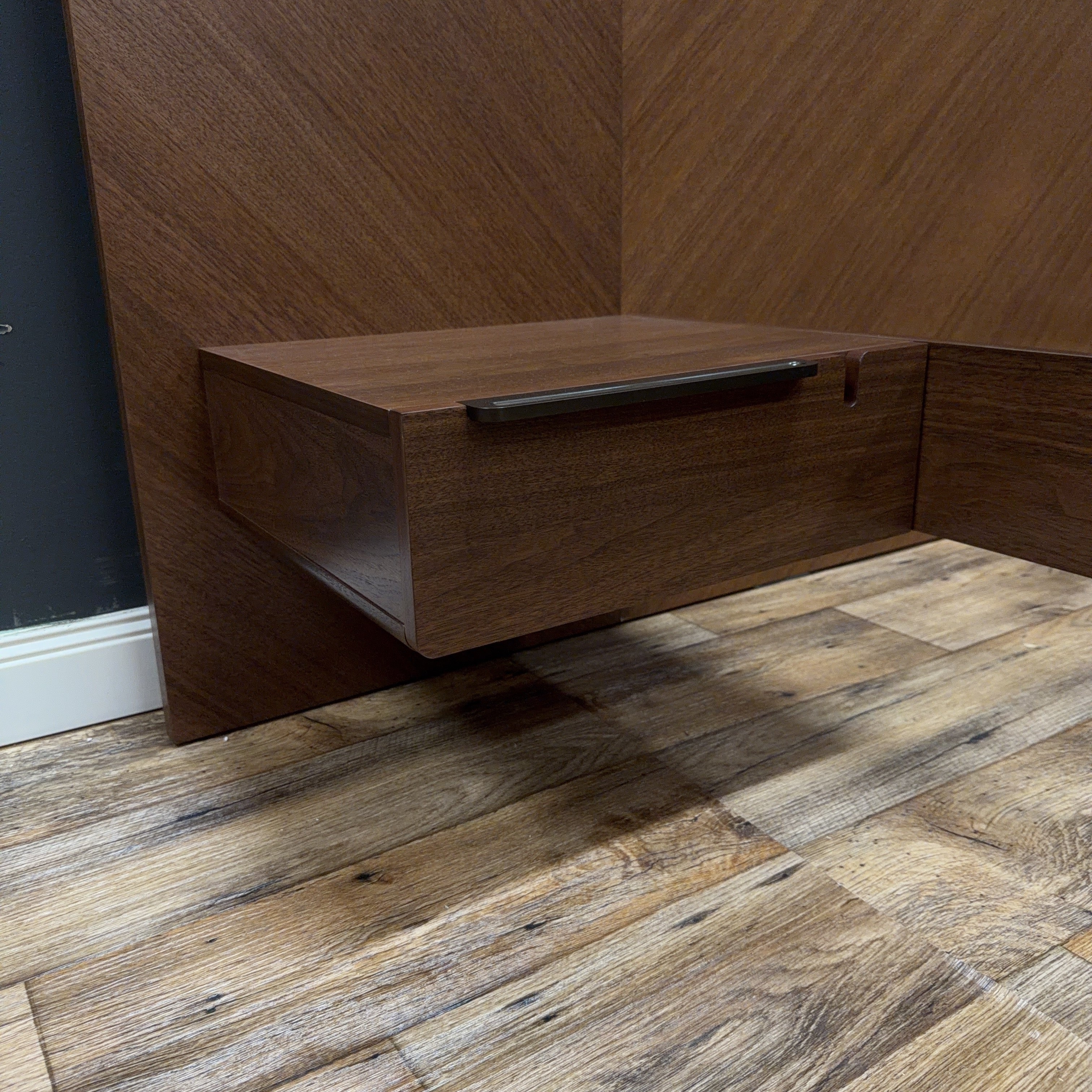 Nera California King Low Profile Bed with Nightstands Set — Walnut (Article)