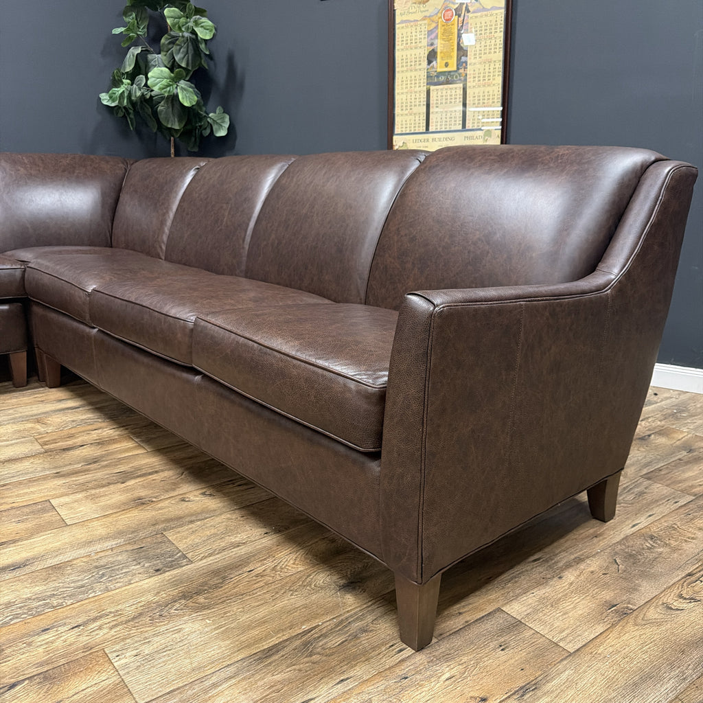 Smith Brothers SB270 Custom Leather Sectional Sofa