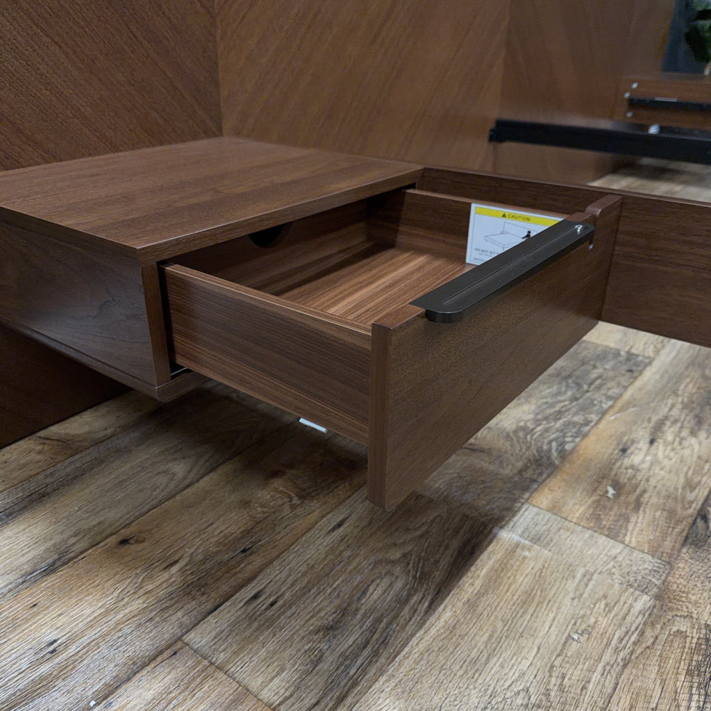 Nera California King Low Profile Bed with Nightstands Set — Walnut (Article)