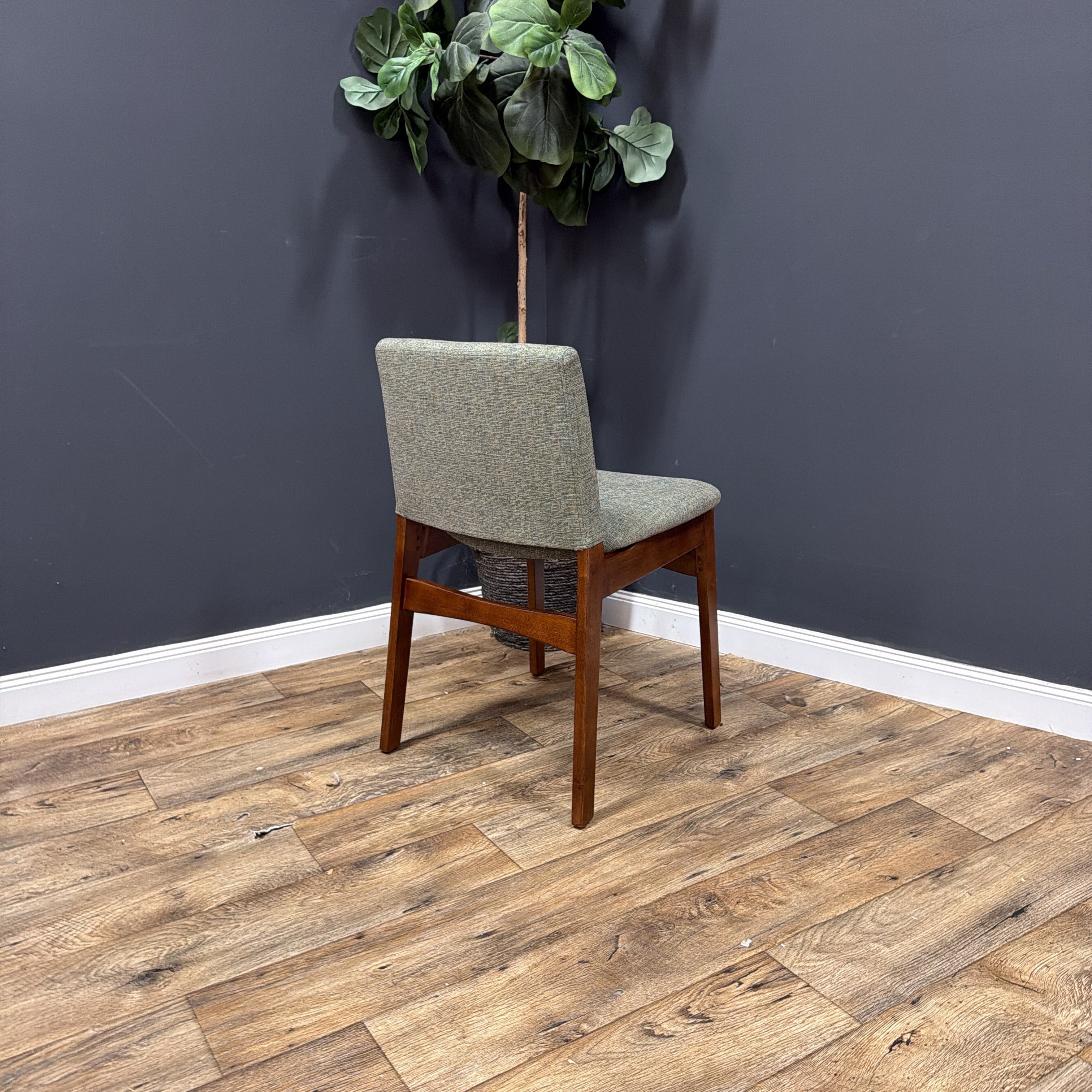 Article Nosh Dining Chair - Walnut And Hemlock Green - set of 8