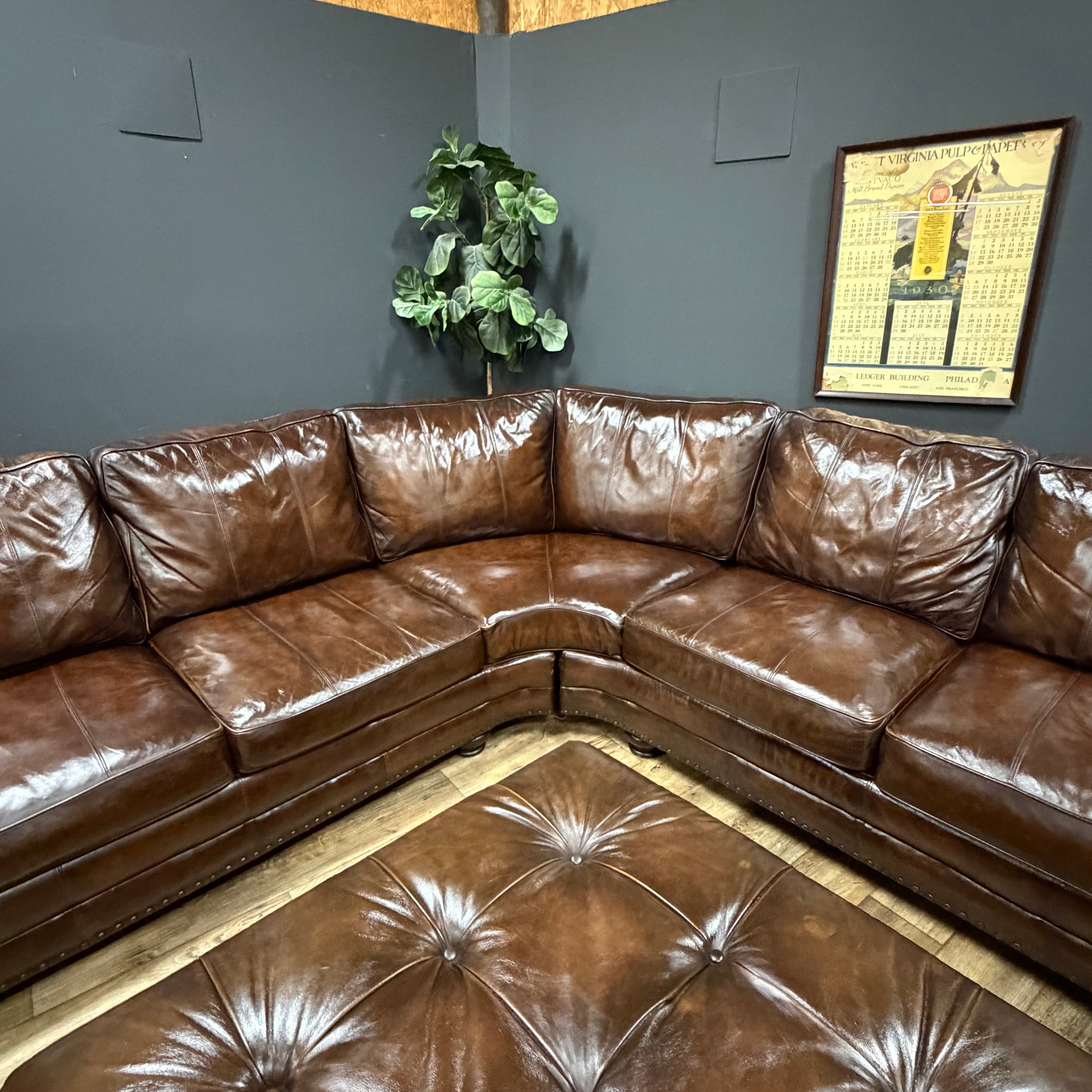 Bernhardt Leather Sectional Sofa