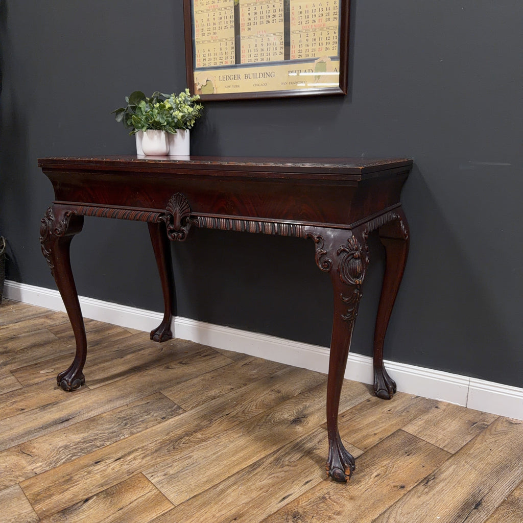 Chippendale Style Mahogany Card Table