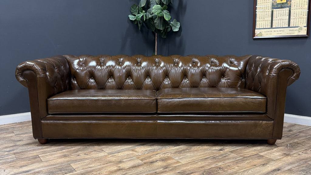 Pottery Barn Chesterfield Leather Sofa 96" Grand Sofa