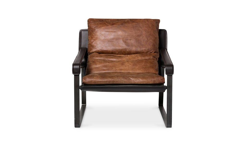 Connor Club Chair Open Road Brown Leather