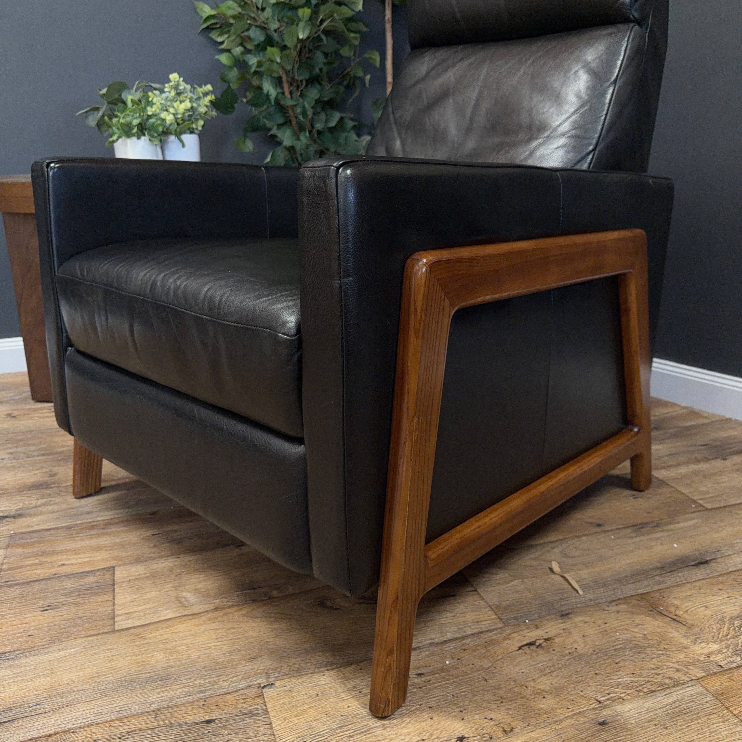 West Elm - Spencer Wood-Framed Leather Recliner - price by ea. 2 available