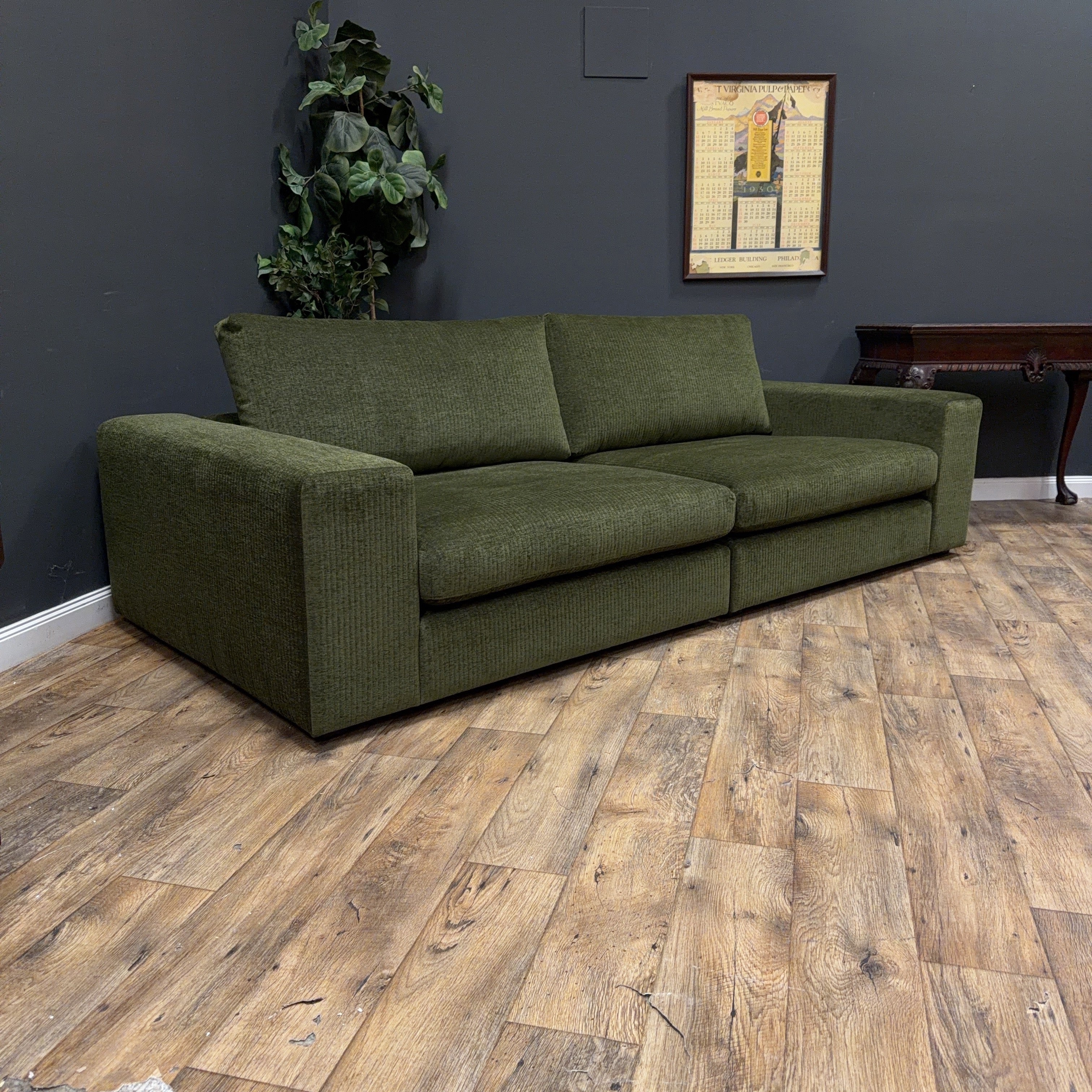 Beta 98" Modular Sofa - Cypress Green (Article)