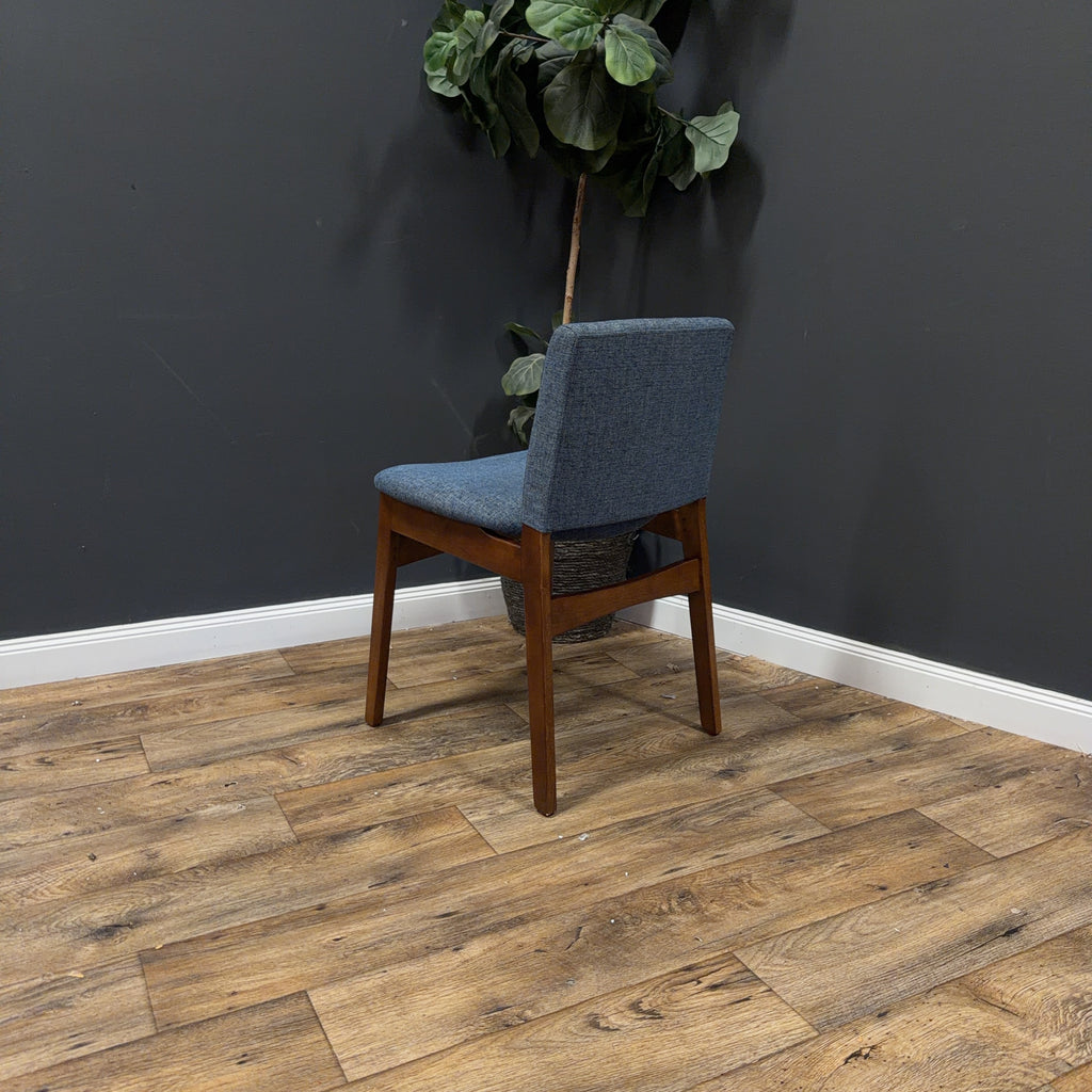 Article Nosh Dining Chair - Walnut And Denim Blue - Set of 4
