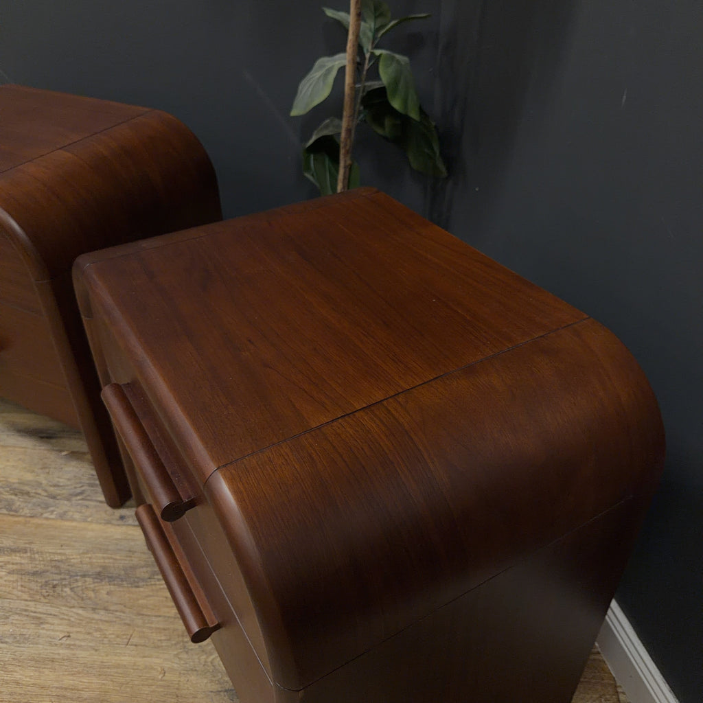 Article Faydra 2-Drawer Nightstand - Walnut - Set of 2