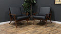 Otio 26" Leather Lounge Chair — Walnut & Black - 2 available sold by ea. (Article)