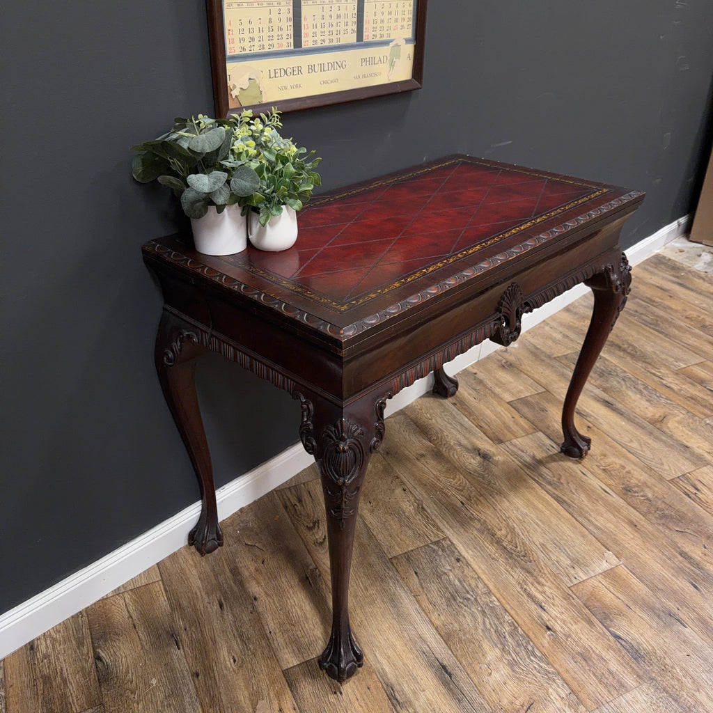 Chippendale Style Mahogany Card Table