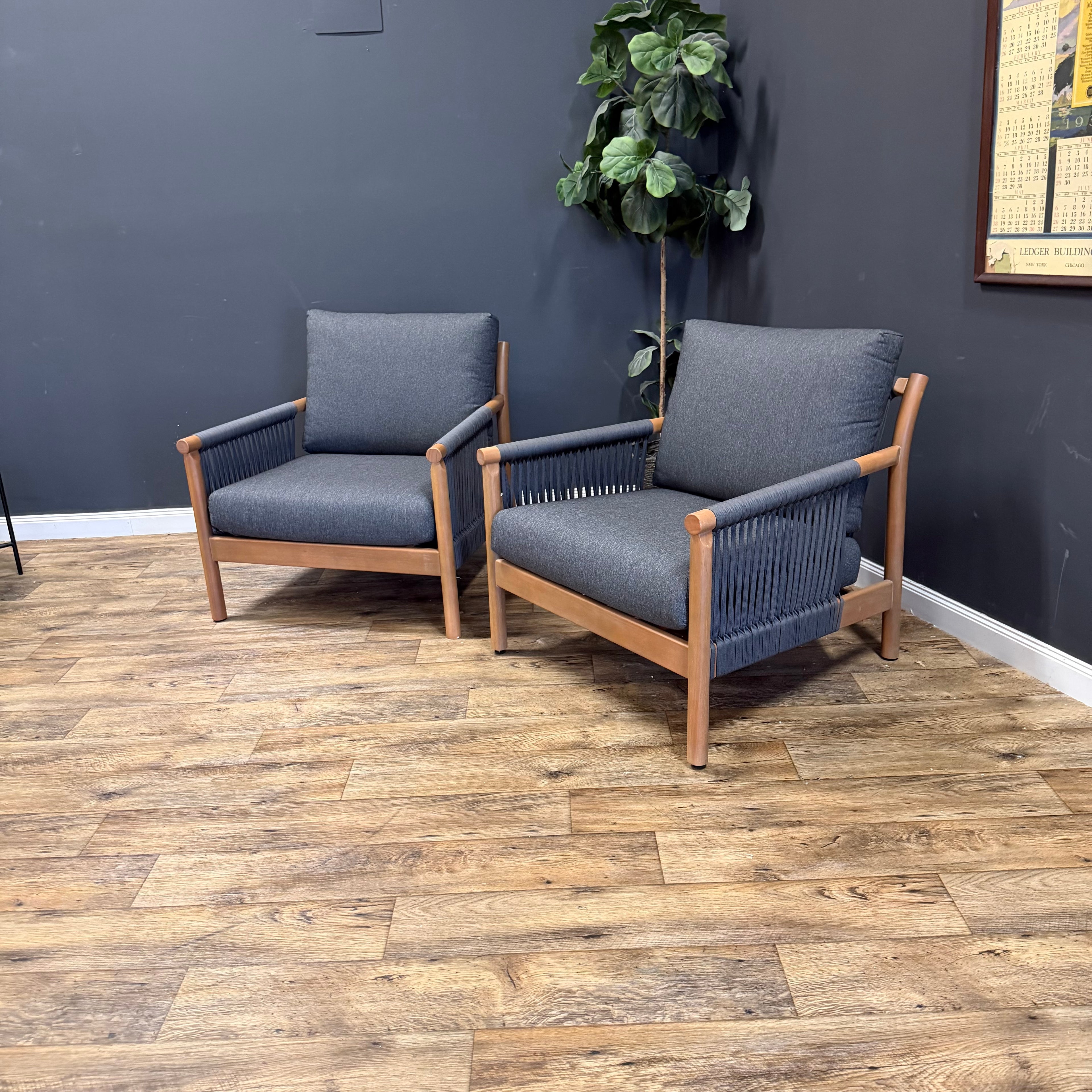 Rosa Outdoor Lounge Chairs (Set of 2)