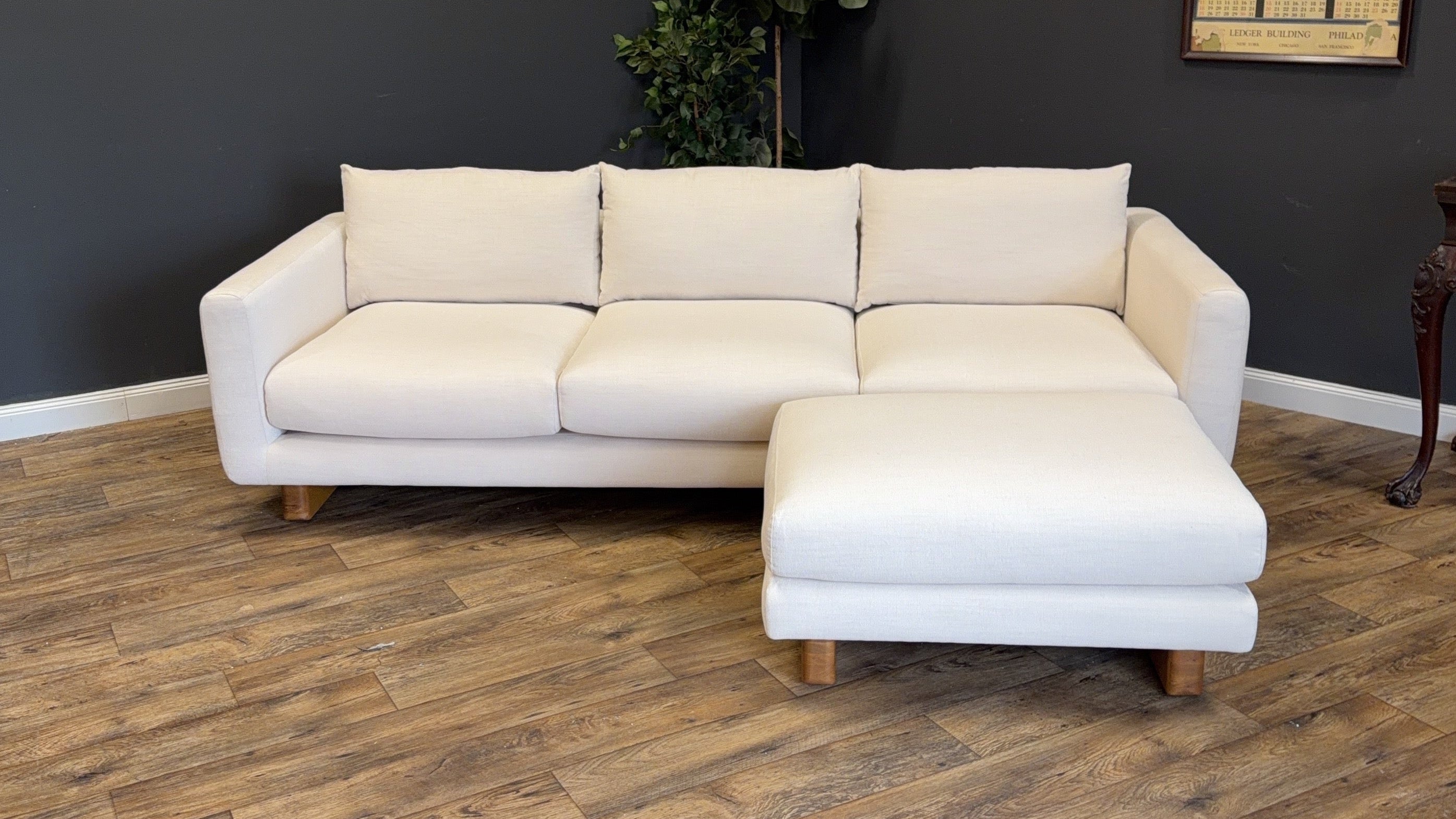 Kalok 92” Sofa — Buckler Ivory (Article)