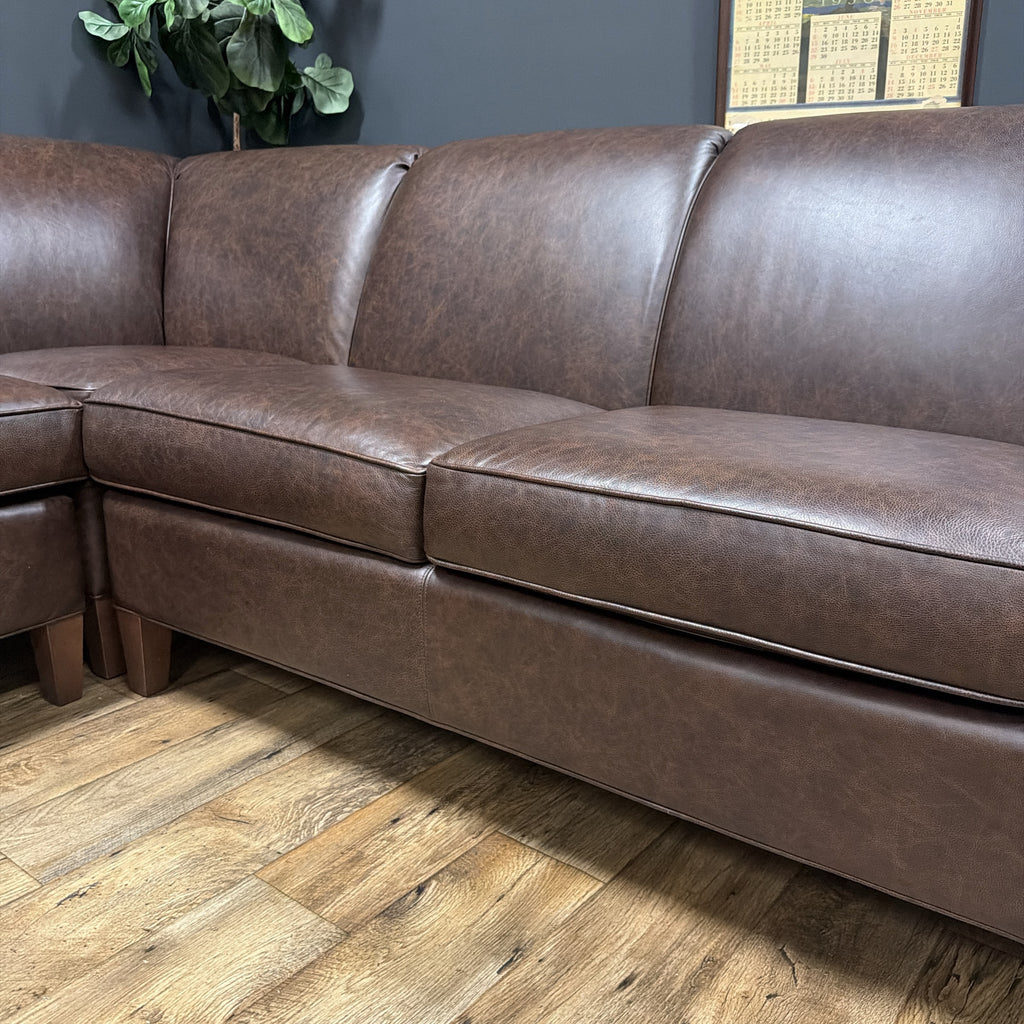 Smith Brothers SB270 Custom Leather Sectional Sofa