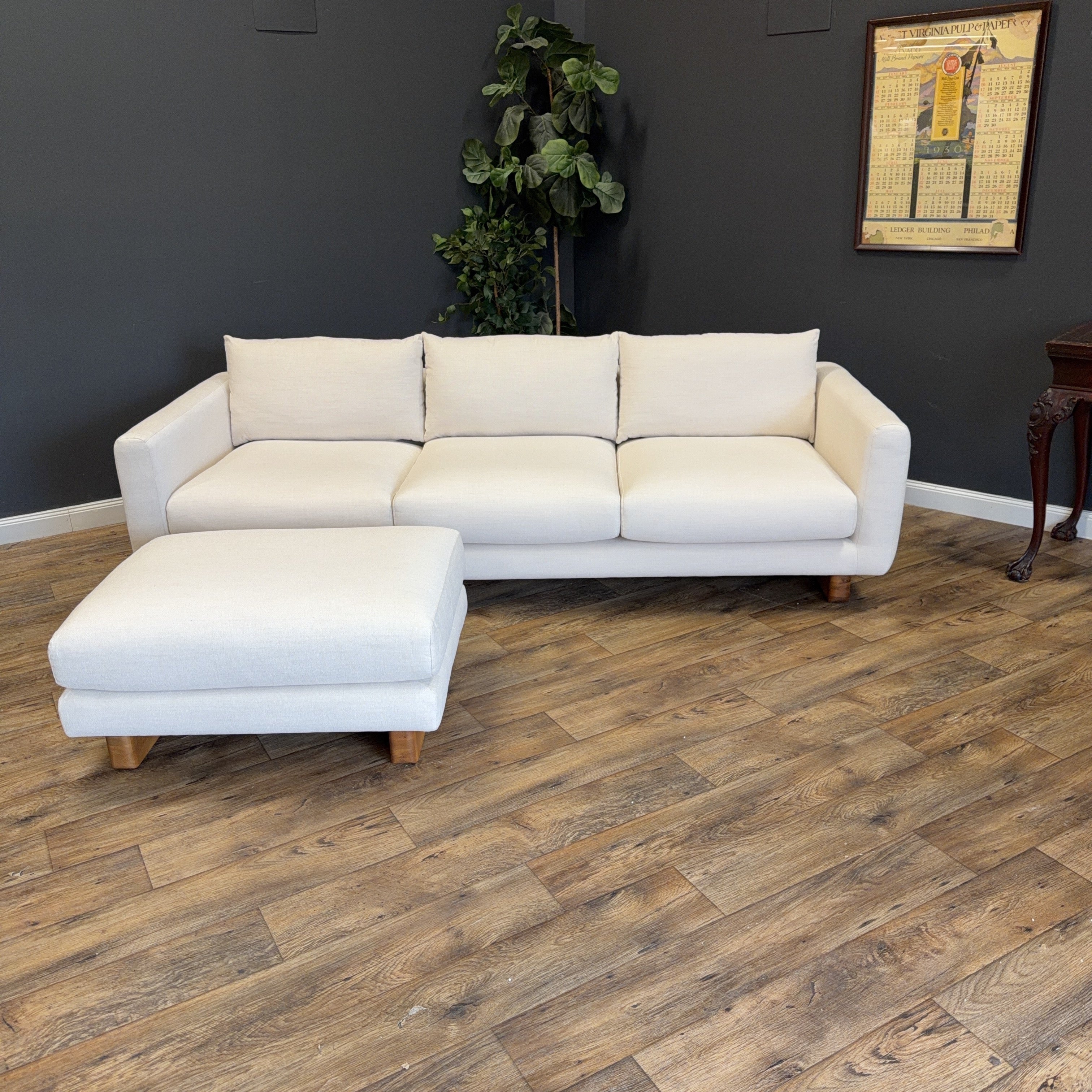 Kalok 92” Sofa — Buckler Ivory (Article)