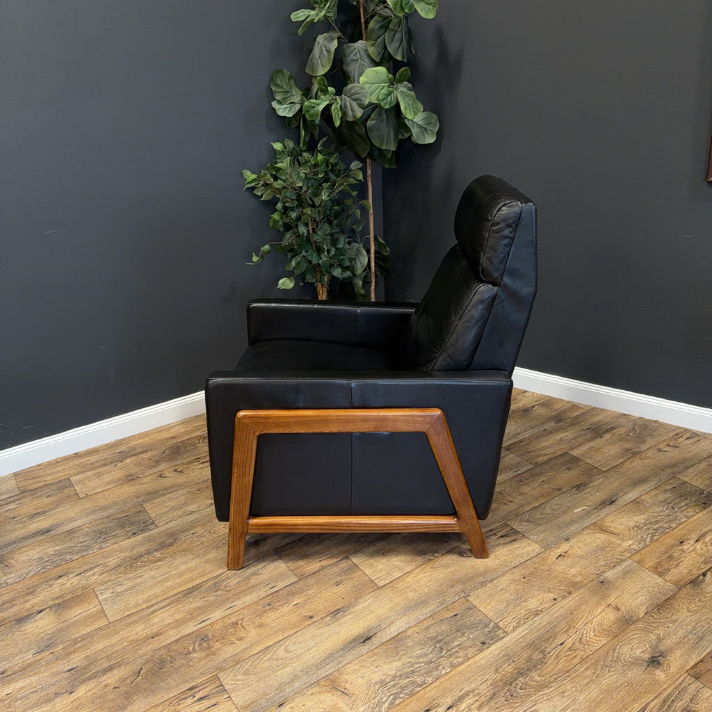 West Elm - Spencer Wood-Framed Leather Recliner - price by ea. 2 available