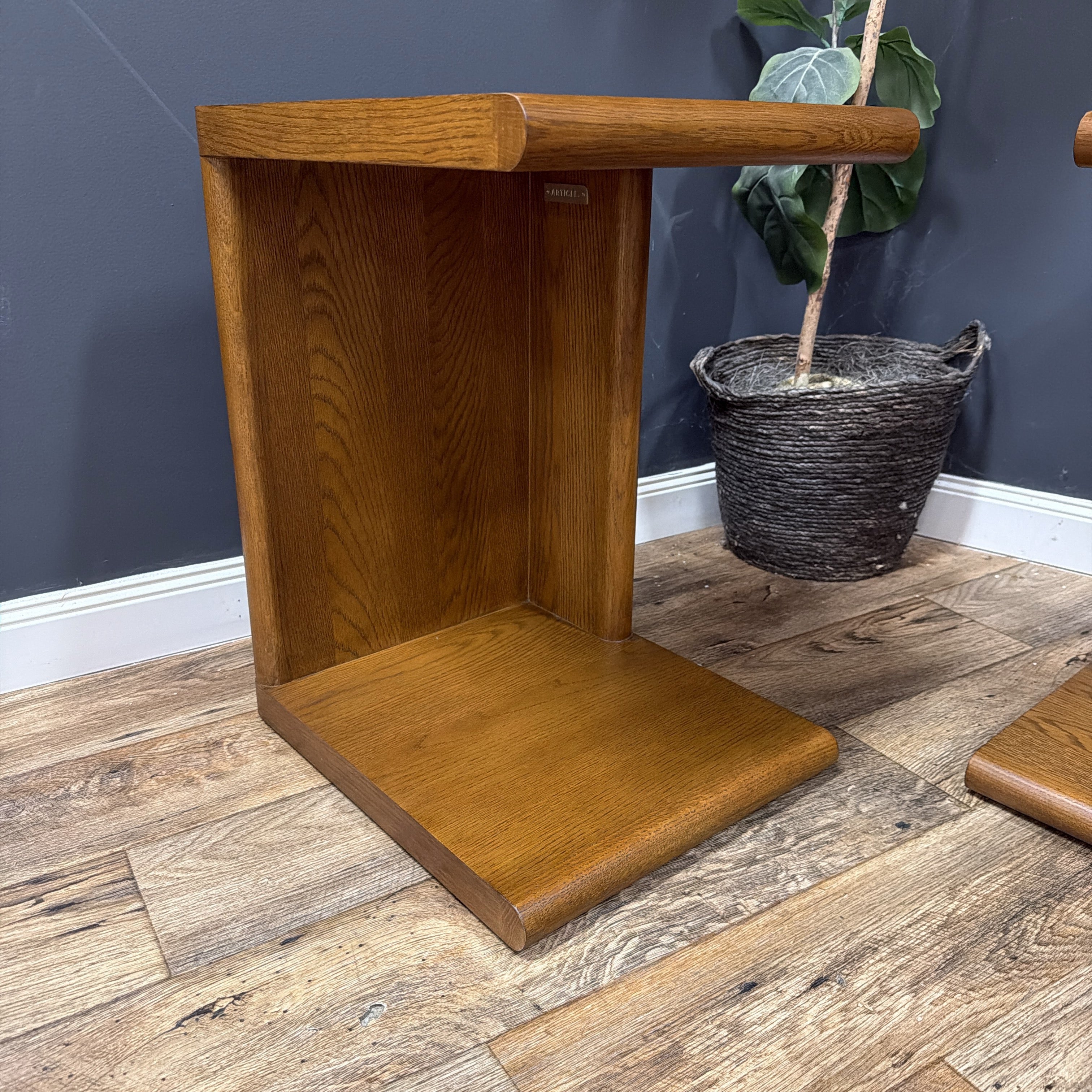 Article - Torme C Side Table - Smoked Oak - Set of 2