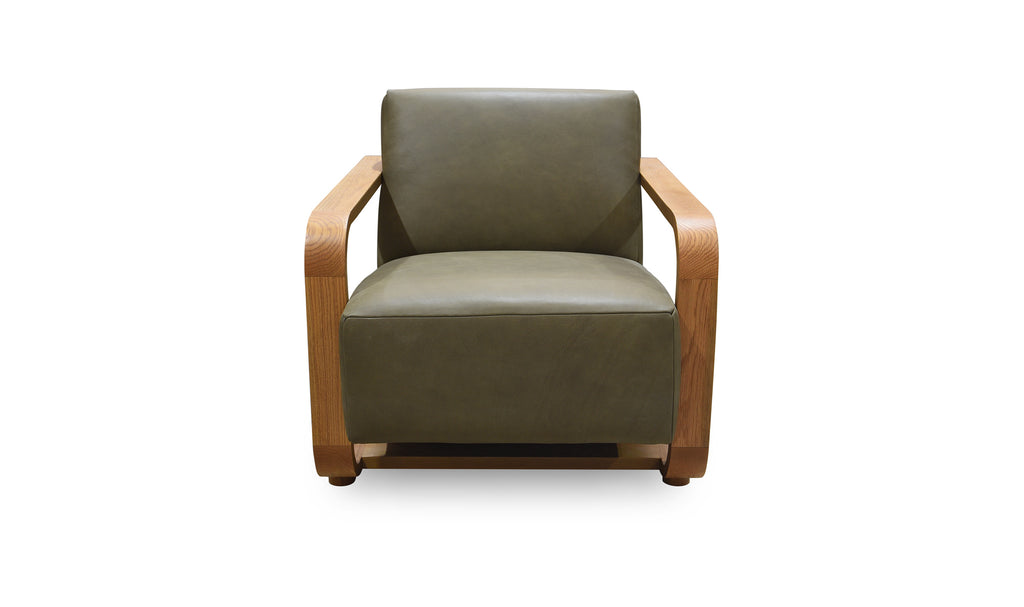 Eckersley Lounge Chair Olive Leather