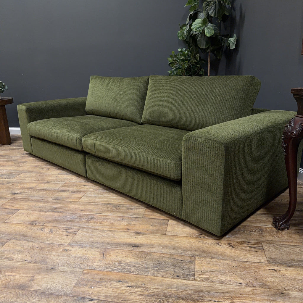 Beta 98" Modular Sofa - Cypress Green (Article)