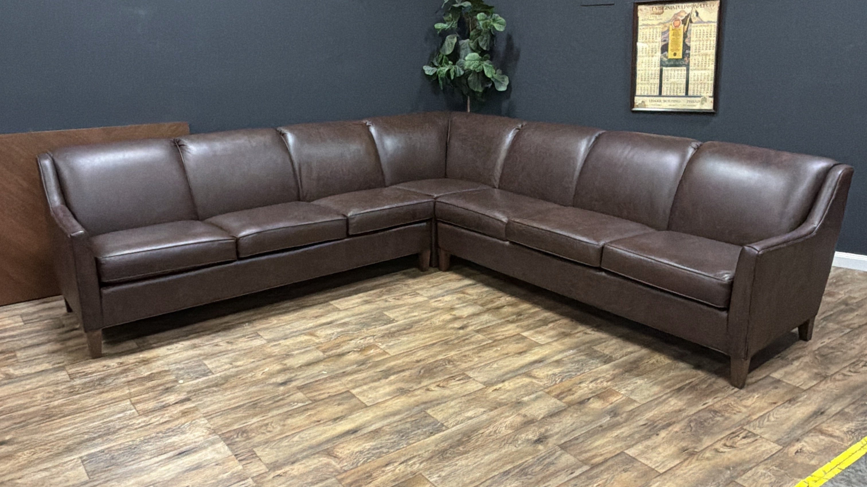 Smith Brothers SB270 Custom Leather Sectional Sofa